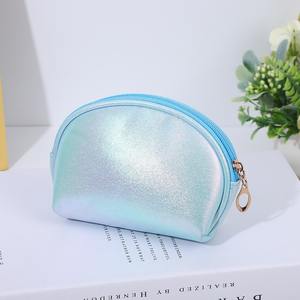 Borsa da donna di grande capacità per il trucco con cerniera in PVC custodia a mano per rossetto Shell Mini cosmetici di bellezza modello nuovo grande - Product Image 4