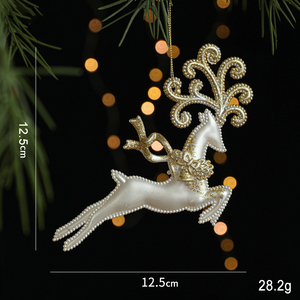 Nouvelles décorations de Noël de luxe au design tendance, ornements suspendus pour sapin, Père Noël, rennes, anges, pendentifs pour sapin de Noël - Product Image 5