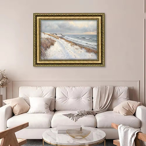 Pintura de paisaje marino vintage, <span class=keywords><strong>lienzo</strong></span> al óleo antiguo, decoración de pared, arte Vintage pintado a mano, <span class=keywords><strong>tipo</strong></span> enmarcado, decoración para el hogar y la Oficina - Product Image 5