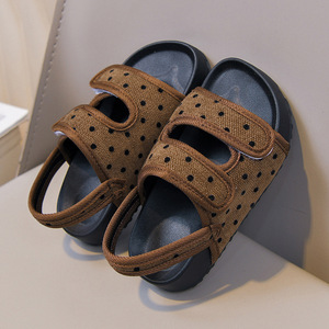 Sandali da spiaggia antiscivolo con suola morbida a pois per bambine 2026, taglie 26-36 # - Product Image 4