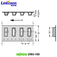 Terminal de montage en surface 2065-100 connecteur de borne PCB SMT soudage 7.5mm borniers connecteur Wagos accessoires électriques