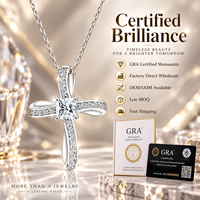 Collier pendentif en argent sterling 925 torsadé avec moissanite taille princesse pour femme, certifié GRA, vente en gros