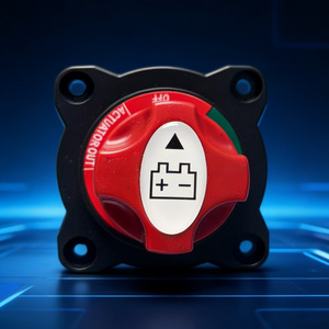Car Battery Modification <b>Switch</b> 1 Pole 66x70mm ABS Red A705 <b>12V</b> 24V 48V DC Disconnect For Vehicle And Ship - Product Image 1