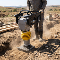 VIBROTECH Compacte et Portable, Pilon Vibratoire de Construction Industrielle, Pilon de Compactage de Sol avec Moteur 5.5-6.5HP, Nouveau Modèle 1