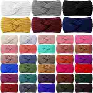 Winter Knitted Wool <b>Headband</b> Cross Twist Ear <b>Warmer</b> Soft Warm Hair Band for Women Girls Outdoor Sports Skiing Fashion Accessory - Product Image 5