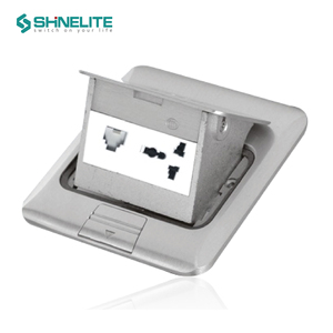 2025 shinelite thiết kế mới ổ cắm thép không gỉ chuyển đổi ổ cắm đôi Hidden tầng ổ cắm với giá nhà máy - Product Image 1
