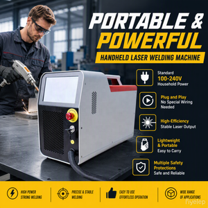 Machine de soudage laser industrielle 700W portable refroidie par air 3 en 1 pour acier inoxydable et aluminium - Product Image 6