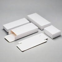 Dossiers en carton blanc vierges pliables multi-tailles, recyclables, avec poignée et fermeture à rabat, pour emballage cadeau, impression personnalisée disponible, forme personnalisée
