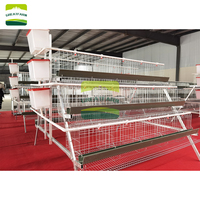 Cage à volailles de type A en acier Q235 galvanisé à chaud, 3 niveaux, 5 portes, pour 120 oiseaux, nouvelle cage à batterie pour l'élevage commercial de poules pondeuses