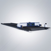 Máquinas de corte láser de fibra CNC de gran formato Han's Laser de 12KW, 20KW, 30KW, 40KW, tipo riel terrestre, plataforma única y cama de alta resistencia