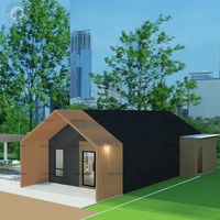 Nouvelle maison préfabriquée à toit triangulaire, villa en bois, villa préfabriquée à ossature en acier à vendre