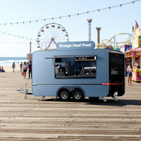 Nouvelle Arrivée 2026 : Remorque de Restauration Mobile Extérieure en Fibre de Verre, Design Urbain, pour Bar à Boissons (Limonade, Jus), Vente au Détail et Service Rapide