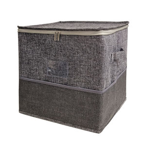 Scatola di immagazzinaggio pieghevole giocattolo per sala giochi lavabile in tessuto di lino scatola di immagazzinaggio con tappetino da gioco pieghevole organizzatore con cerniere - Product Image 6