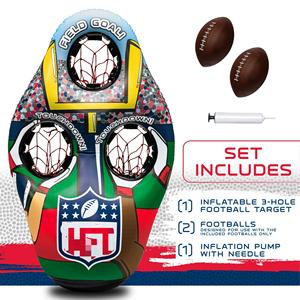 51IN <b>Inflatable</b> Football Toss <b>Game</b>, Kids Outdoor Indoor Throwing Target with 2 Balls, Portable Carnival Party Yard <b>Game</b> - Product Image 2
