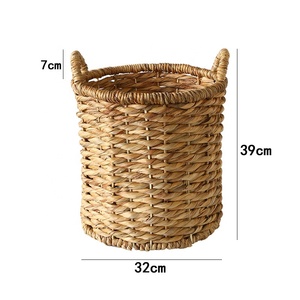 Nhà Sản Xuất Tùy Chỉnh Dệt Tay Vòng Nước Lục Bình Lưu Trữ Giỏ Với Xử Lý Tùy Chỉnh Hình Dạng Giải Pháp Lưu Trữ - Product Image 3