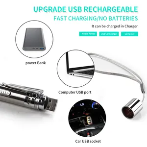 Xách tay USB đèn pin 3 LED con trỏ laser bút ánh sáng mèo Laser đồ chơi công cụ đào tạo Pet ánh sáng laser với 5 mô hình