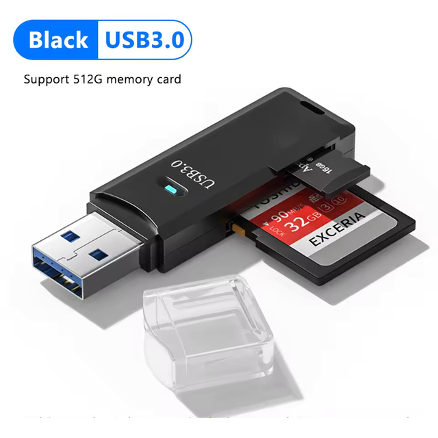 Multi Functional 2-in-1 High-speed Data Transmission USB 3.0 TF SD Card Memory Card Reader