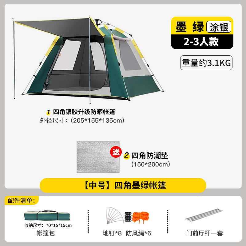 Four corner tent + moisture-proof mat