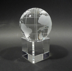 Crystal <strong>World</strong> <strong>Globe</strong> on Cube Base MH-Q0217 - Product Image 6