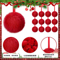 Pompon en peluche vert de 6 cm, boule moelleuse, ornement suspendu pour sapin de Noël, décoration de fête, accessoire de couture pour vêtements, chaussures, chapeaux et artisanat
