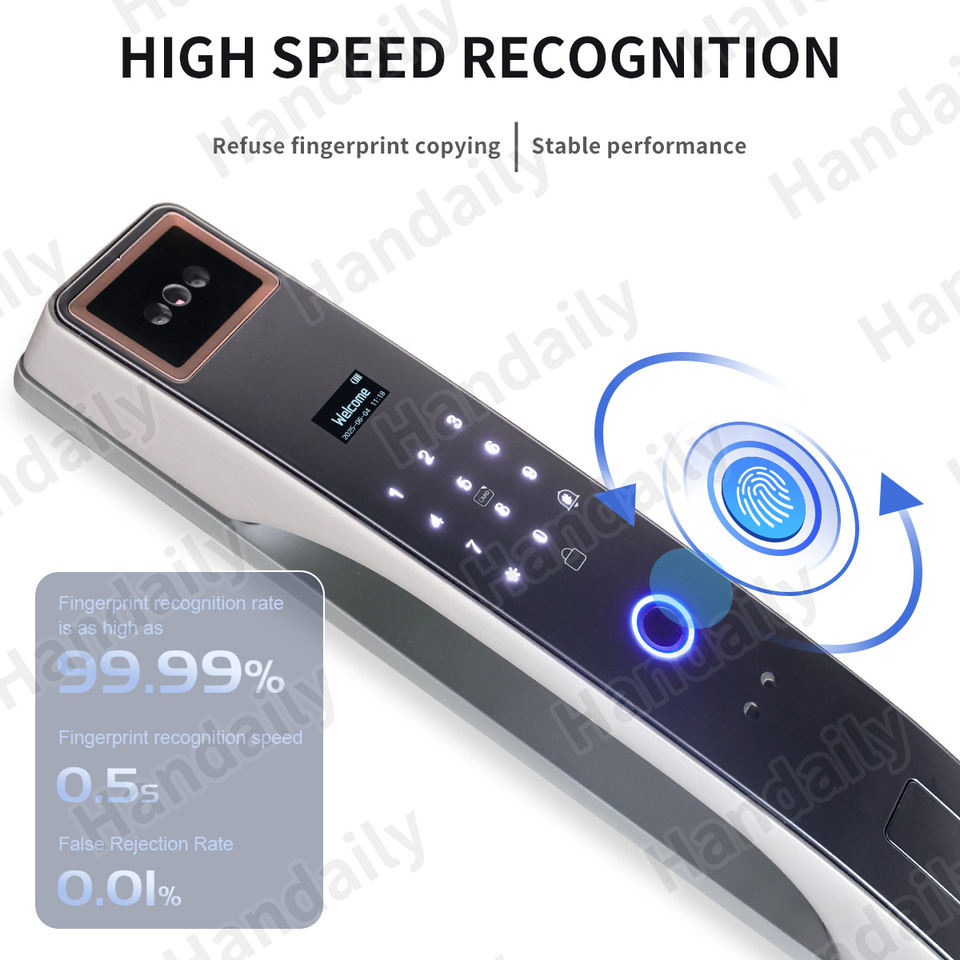 Security Video Intercom Smart Lock for Front Door Lock-Anti-Peeking ...