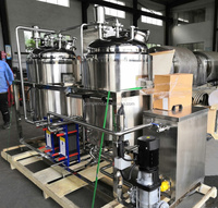 Pasteurisateur de lait de 300 l, réservoir de pasteurisation par lots de 300 litres, équipement de pasteurisation laitière miniature de 300 litres à vendre