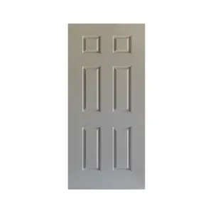 ประตูไฟเบอร์กลาสสำหรับบ้านขนาด36X80ประตูด้านนอก6แผงแบบทันสมัย