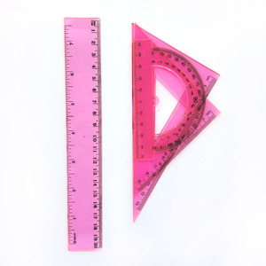 Nuevo Juego de Reglas de Medición Transparentes de Color Rosa, 4 Piezas, Juego de Reglas Rectas de Plástico de 20 cm para Uso Familiar y Escolar - Product Image 6