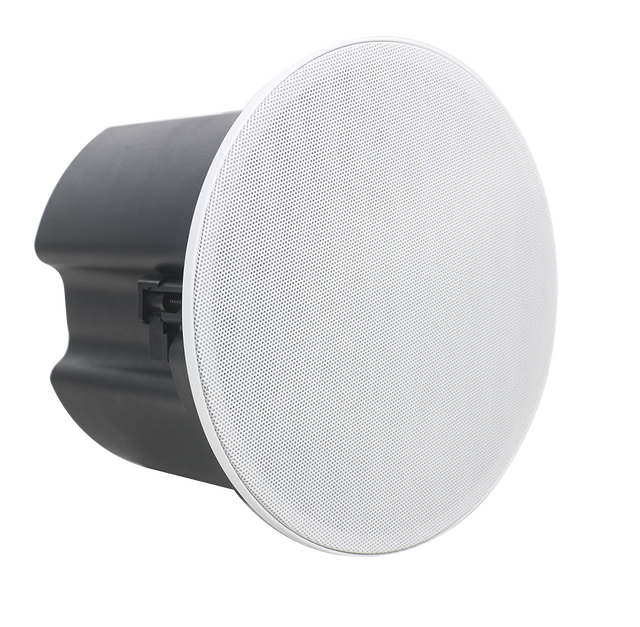 2 Way Flush Mount Ceiling Speaker with Kevlar Driver Dual Tweeters for High Performance Commercial PA and BGM System