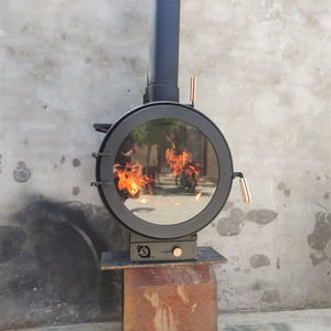 Cheminée murale Chauffage intérieur Poêle à <span class=keywords><strong>bois</strong></span> Cheminée noire - Product Image 5