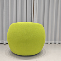 Fauteuil de tennis rotatif en tissu OEM, canapé simple moderne en forme d'arc en éponge pour hôtel, école, café, salon, appartement