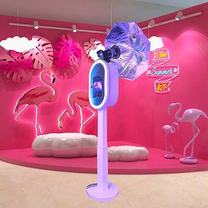 드롭 배송 살사 Ipad 사진 부스 거울 휴대용 Led 반지 로머 셀카 비행 케이스와 휴대용 최신 쉘 사진 부스