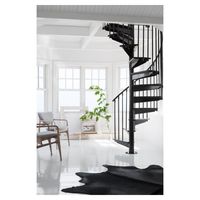 Heimische Loft-Wendeltreppe mit Langlebiger Metallkonstruktion, Platzsparendem Design, Rutschfesten Stufen und Sicherheitsgeländer für Innenräume und Wohngebäude
