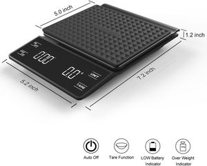 BL-QC05 Best <b>Kitchen</b> <b>Scale</b> Bamboo Platform Environment Friendly 5kg 1g <b>Digital</b> <b>Scale</b> for Accurate Measurement Coffee Baking - Product Image 2