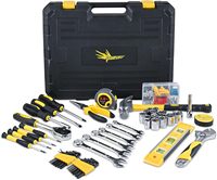 Caja de herramientas portátil Caja de almacenamiento Kit de herramientas para el hogar 108 piezas Reparación básica completa portátil Juegos de herramientas de mano generales