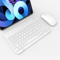 Popüler hafif Ultra ince PC Tablet klavye kablosuz klavye ve fare kombinasyonları