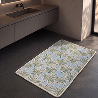 Tapis de bain tropical en forme de cocotier, antidérapant, séchage rapide, absorbant, tapis de sol pour salle de bain, design personnalisé, directement de l'usine