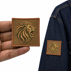 Wholesale Custom High Density Tiger Heat Transfer Embroidered Patches Custom Logo Pattern <b>Iron</b> On Embroidery Patch - Product Image 1