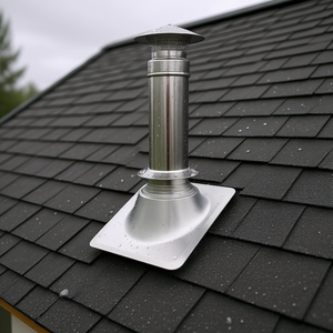 Capot de cheminée en acier inoxydable de 6 pouces, plaque d'étanchéité étanche pour application sur toiture inclinée à 30-45 degrés - Product Image 2