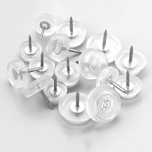 Clous antidérapants pour meubles, clous en plastique transparent épaissis, protecteurs de sol pour pieds de table et de chaise, tête durable avec broche - Product Image 2