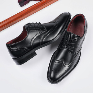 Zapatos Derby de Vestir para Hombre, Diseño de Moda, Plataforma Retro de Lujo, Cuero Genuino, Punta Puntiaguda, Aumentan la Altura, Cómodos - Product Image 3