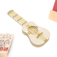 Wincent Diy Wooden Ukulele Guitar Model Kit 3d Puzzle Musical Instrument Stem Craft Toy String Playable Gift Kids