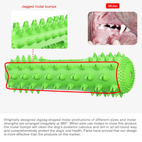 Brosse à dents pour chien, jouet à mâcher en TPR, bâtonnet de nettoyage dentaire pour animaux, pour mâcheurs agressifs