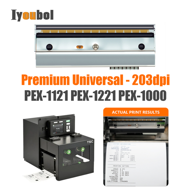 Printhead Compatible with TSC PEX-1121 PEX-1221 PEX-1000 Printhead 203dpi Thermal Label Printer PH-PEX-1001-0001