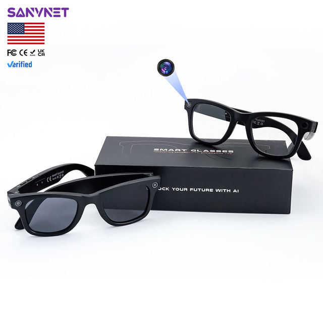 SANVNET GS4 MAX AI Smart Glasses 8MP Camera Video Recording Al Translation WIFI Transfer Men Smart Wearable Headset 2026