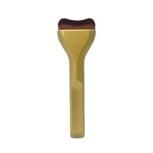 Petit pinceau plat ultra-fin en forme de langue pour fond de teint, manche en plastique, dissimulation sans trace, maquillage minimaliste - Product Image 5