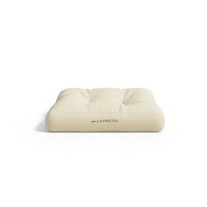 Coussin de palettes d'extérieur Nantouil, crème, rectangulaire, matelassé, résistant à l'eau, rembourrage 100% fibre de polyester - Product Image 1