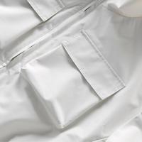 Blouson universitaire blanc grande taille pour homme, design personnalisé, col montant, blanc et vert, style streetwear, blouson bomber utilitaire