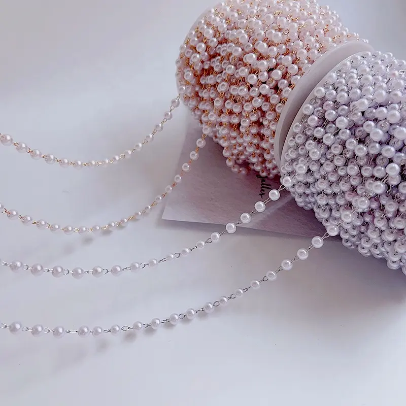 Imitation Perlenketten Metall Kupfer-Halskette Armbänder Schmuckherstellung Versorgung Diy handgefertigtes Handwerk Ornamente
