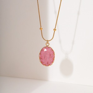 Nuevo Collar con Colgante de Piedra Roja de Lujo a la Moda, en Acero Inoxidable con Oro de 18K, Accesorios de Joyería para Mujer - Product Image 3